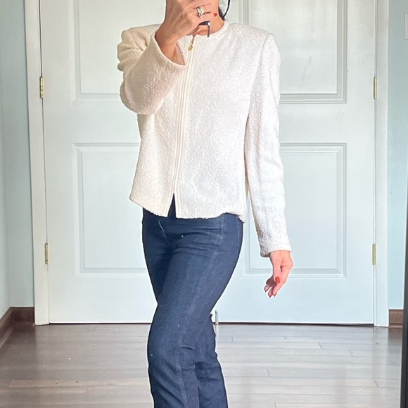 St.John Collection by Marie Gray boucle ivory ladies jacket size 10 - Picture 3 of 13